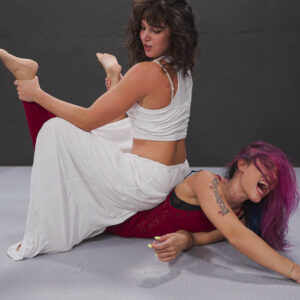 SFD745 Adele vs Sabrina - Raging battle with facesitting, hairpulling and backbreaking pain